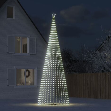 TORANA Árbol de Navidad cono de luz 1544 LEDs blanco frío 500 cm