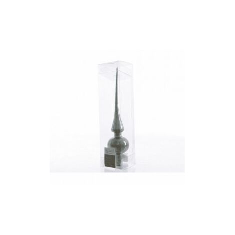 Árbol de Navidad de cristal verde eucalipto 26 cm