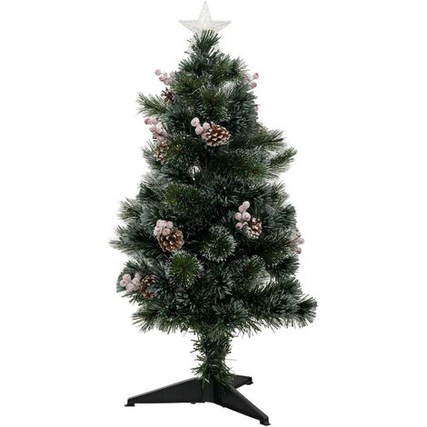 Árbol de Navidad de fibra óptica Sofía 34 LED H.90cm - Feeric lights & christmas