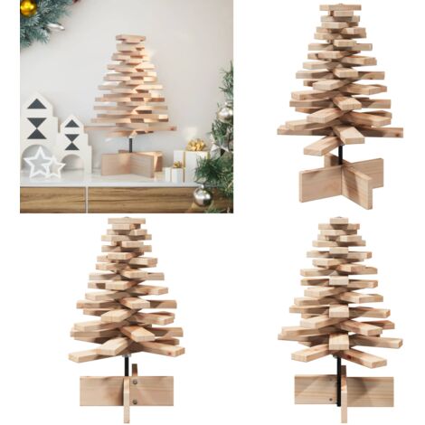 Árbol de Navidad de madera de adorno madera maciza pino 60 cm - Decoración Navideña - Árbol de madera