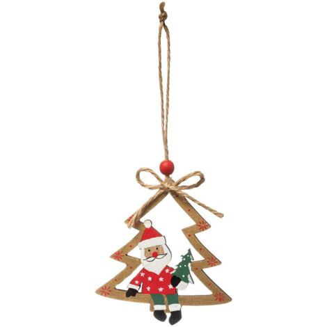 Árbol de Navidad de madera Papá Noel Reno 2 surtidos - Feeric lights & christmas