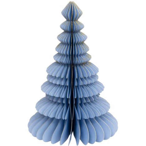 Árbol de Navidad de papel H.30cm azul - Atmosphera créateur d'intérieur