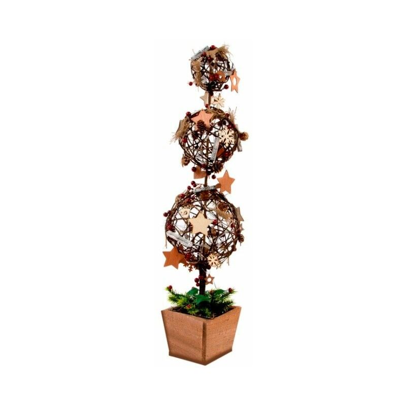 

Árbol De Navidad De Ratán Tri Ancho: 20 Cm X Largo: 20 Cm X Alto: 77 Cm
