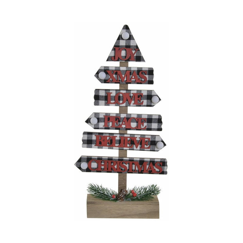 

Árbol de Navidad DKD Home Decor Madera LED (20 x 5 x 39 cm)