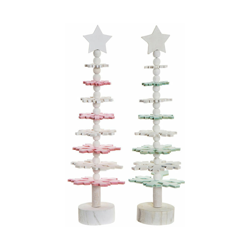 

Árbol de Navidad DKD Home Decor Madera MDF (2 pcs) (11 x 11 x 41 cm)