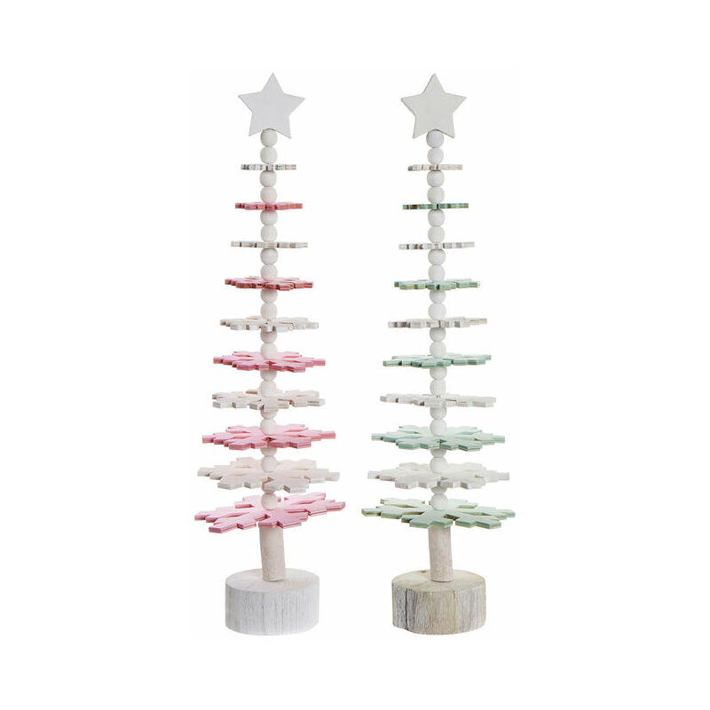 

Árbol de Navidad DKD Home Decor Madera MDF (2 pcs) (14 x 14 x 51 cm)