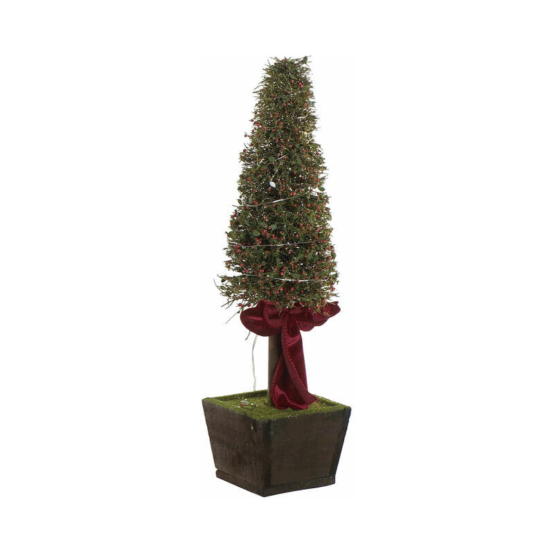 

Árbol de Navidad DKD Home Decor Ratán LED Lazo (13 x 25 x 47 cm)