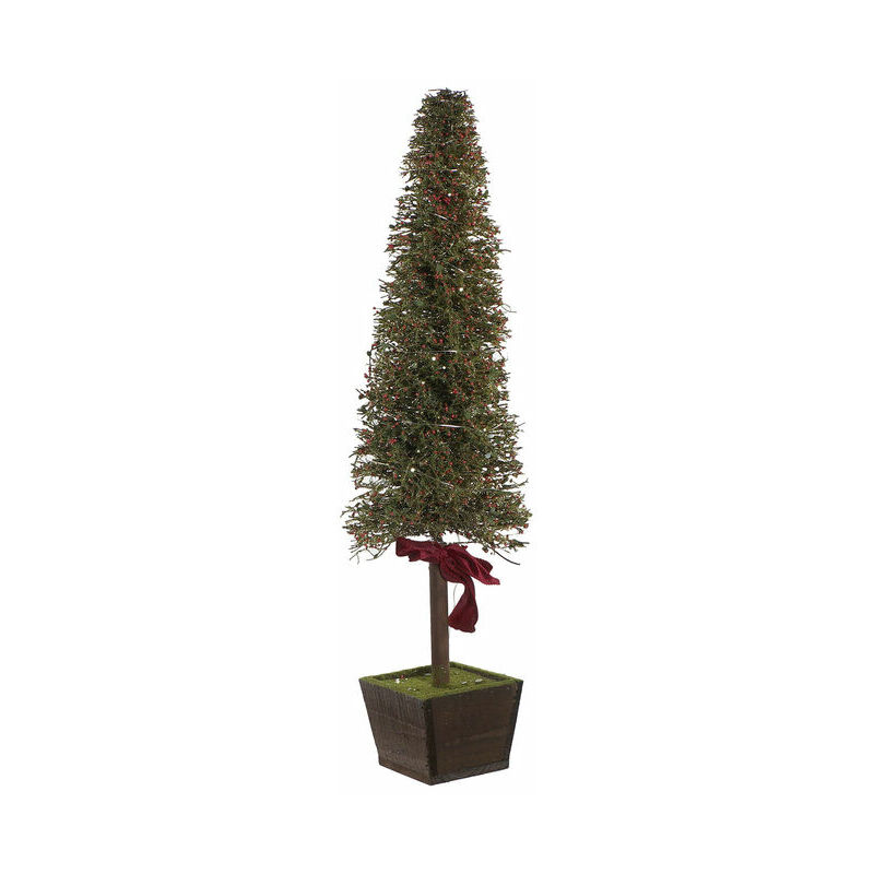 

Árbol de Navidad DKD Home Decor Ratán LED Lazo (18 x 45 x 72 cm)