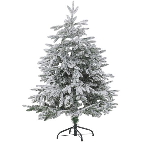 Árbol de Navidad efecto nieve 120 cm blanco BASSIE