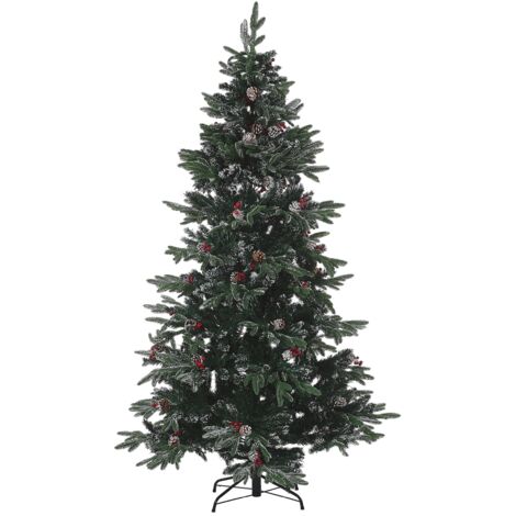 Árbol de Navidad efecto nieve 180 cm verde DENALI