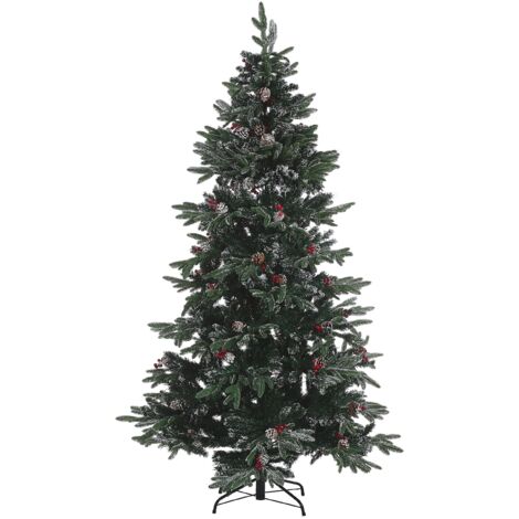 Árbol de Navidad efecto nieve 210 cm verde DENALI
