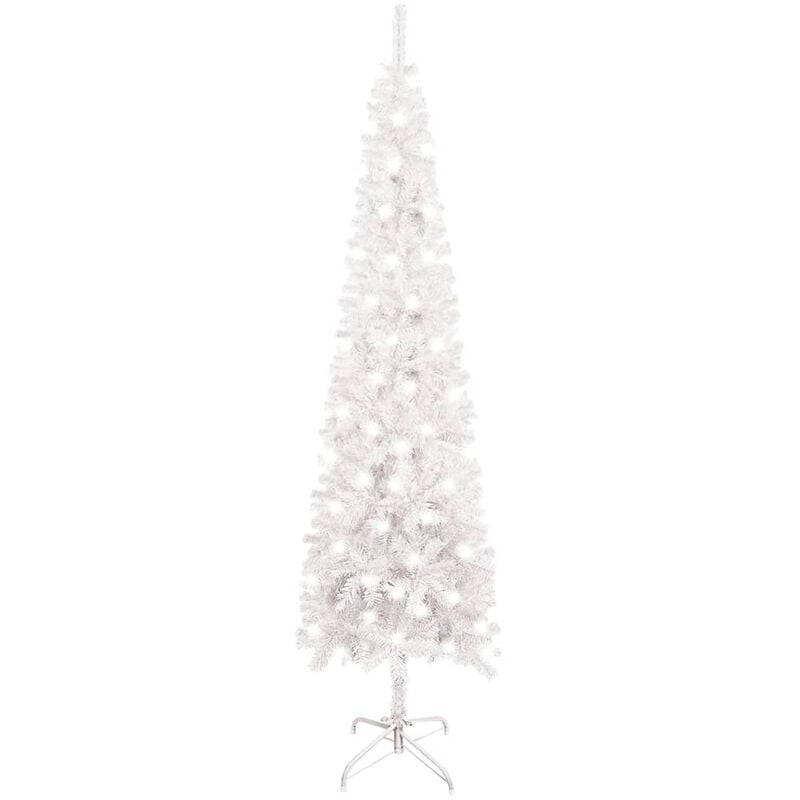 

Happyshopping - arbol de Navidad estrecho con LED blanco 120 cm