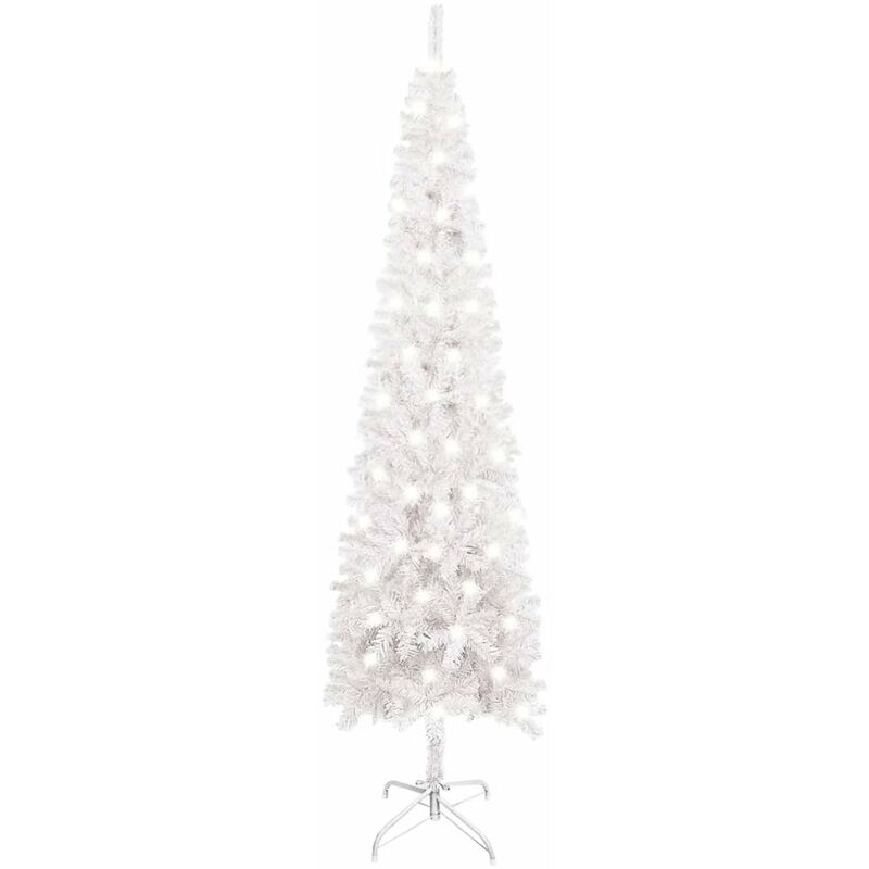 

Happyshopping - arbol de Navidad estrecho con LED blanco 150 cm
