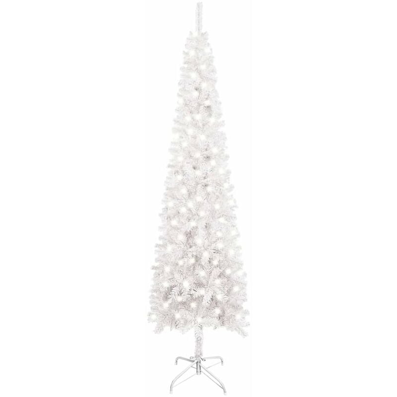 

Happyshopping - arbol de Navidad estrecho con LED blanco 240 cm
