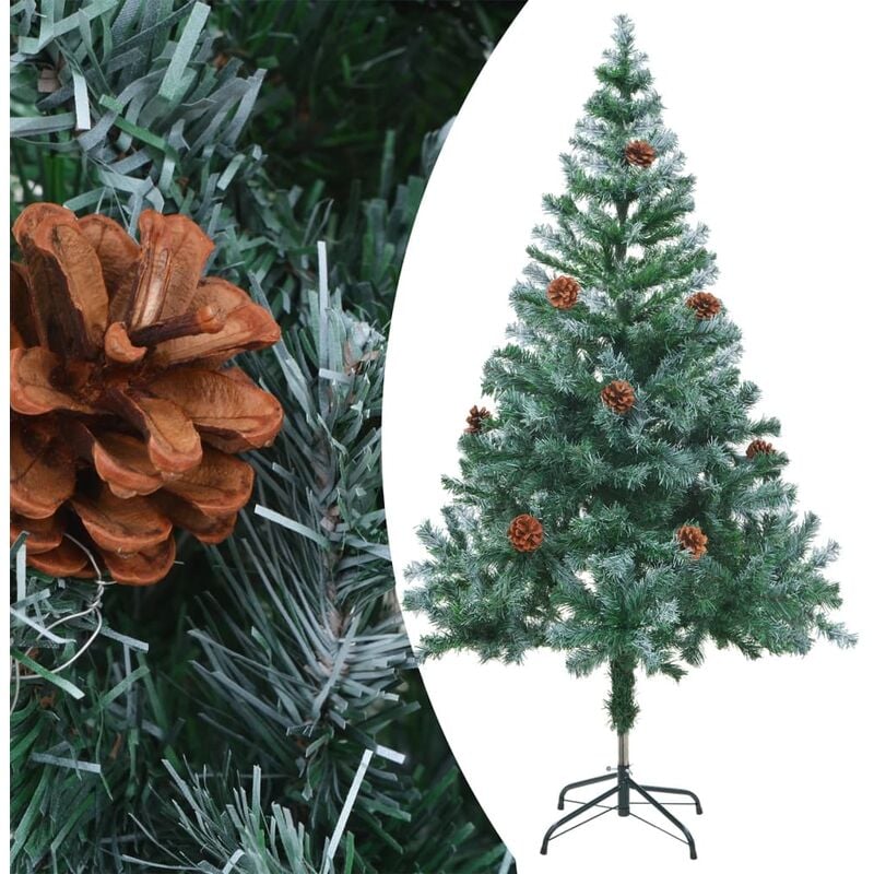 

Árbol de navidad glaseado con piñas 150 cm