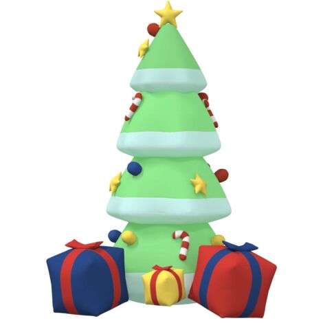 Árbol de Navidad hinchable con LED 240 cm vidaXL