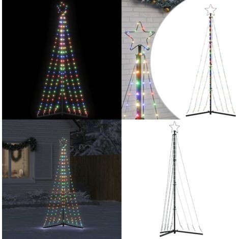 Árbol de Navidad LED 339 LEDs de colores 187 cm - Luces LED - Decoración navideña