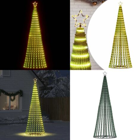 Árbol de Navidad LED 475 LEDs blanco cálido 247 cm - Luces navideñas - Decoración navideña