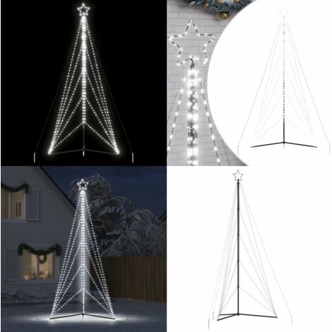 Árbol de Navidad LED 615 LEDs blanco frío 404,5 cm - Luces de Navidad - Decoración navideña