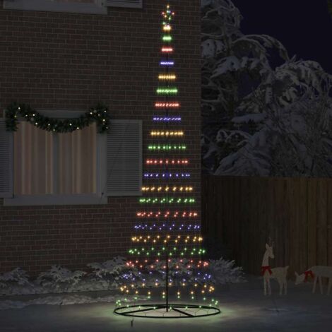 Árbol de Navidad LED con 455 LED Multicolor 399 cm Metal