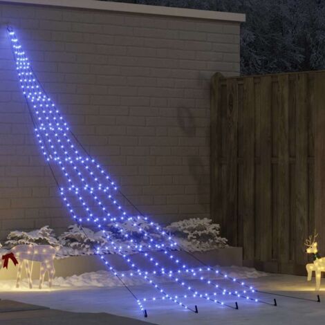 Árbol de Navidad LED con estacas de tierra Azul 511 cm Metal