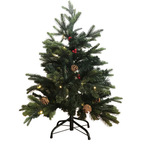 Árbol de Navidad Led Decorado, iluminación cálida y altura 90 cm
