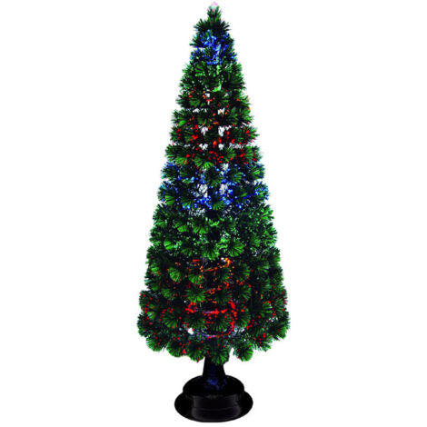 Árbol de Navidad Led Fibra Óptica en Azul y Rojo con Efectos 150 cm