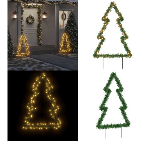 Árbol de Navidad luces decorativas con estacas 115 LED 90 cm - Luces navideñas - Decoración navideña