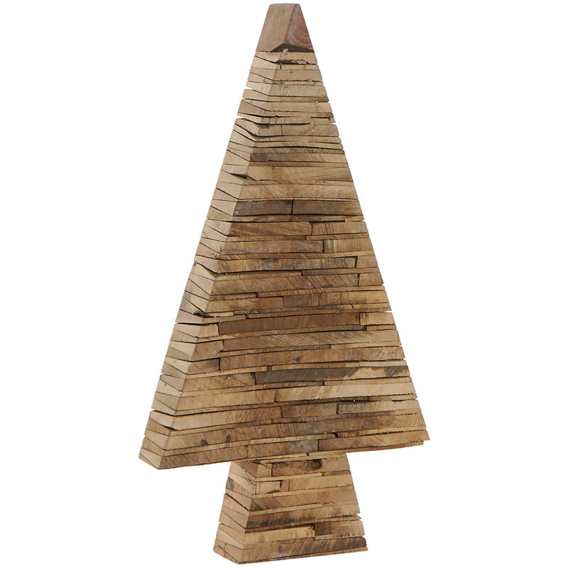 

Árbol de Navidad Madera Natural, Decoración Navideña Original, Adornos 28,5X49X5,5 cm