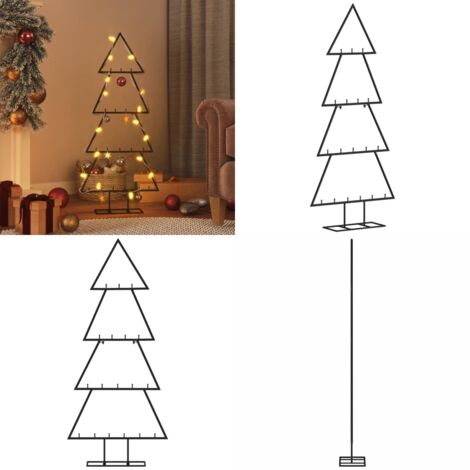Árbol de Navidad para decoración metal negro 90 cm - Decoración DIY - Árbol de Navidad de Metal