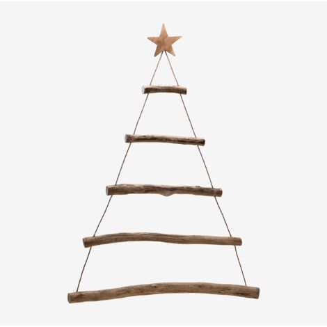 Árbol de Navidad para pared en madera de teca Esmeray SKLUM