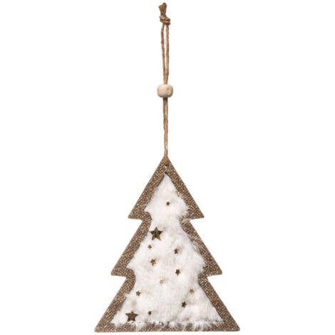 Árbol de Navidad Peluche Oro Blanco 12 - Feeric lights & christmas