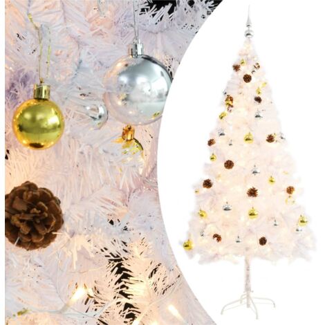 Árbol de Navidad preiluminado con luces y bolas  180 cm