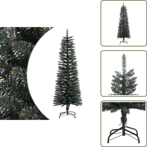 Árbol de Navidad PVC - vidaXL Árbol Navidad artificial estrecho con soporte PVC verde 120 cm -