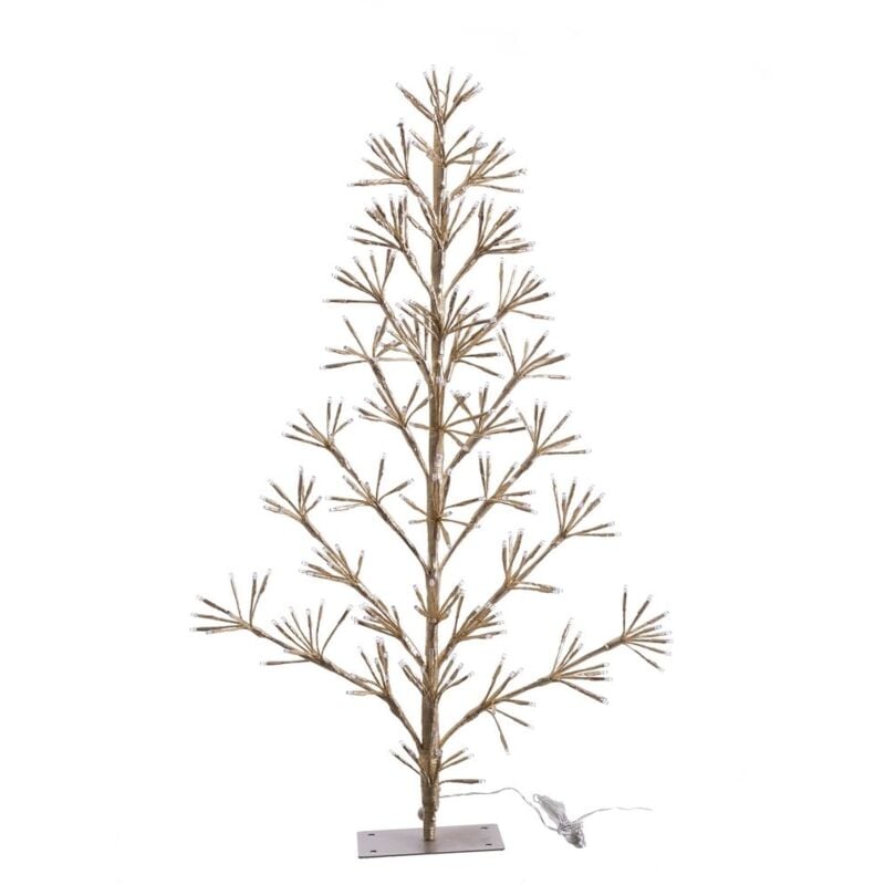 

Árbol de Navidad ramas con 296 luces dorado de led de 90 cm