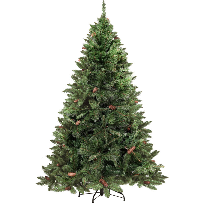 

Árbol de Navidad 'Viena', Alto 180 cm, Con piñas incluidas, 668 ramas no tóxicas, 115x115x180 cm