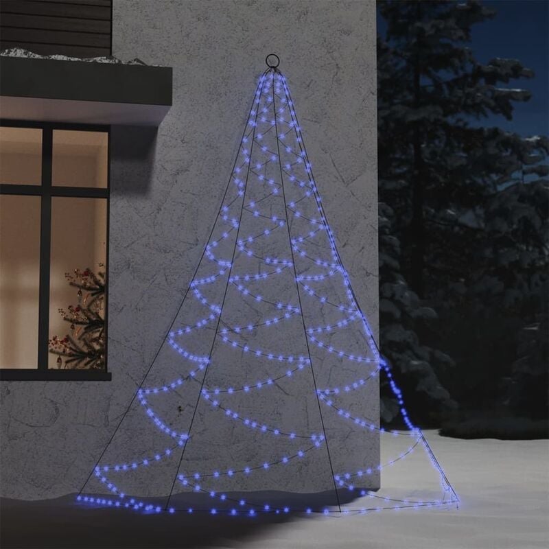 

Árbol de pared con gancho metálico 260 LED azul 3 m