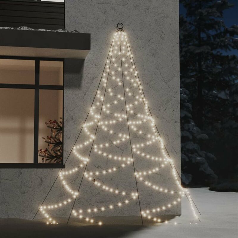 

arbol de pared con gancho metalico 260 LED blanco calido 3 m