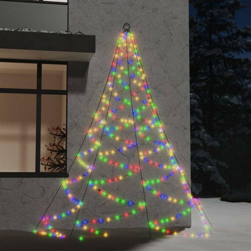 

Happyshopping - arbol de pared con gancho metalico 260 LED colorido 3 m