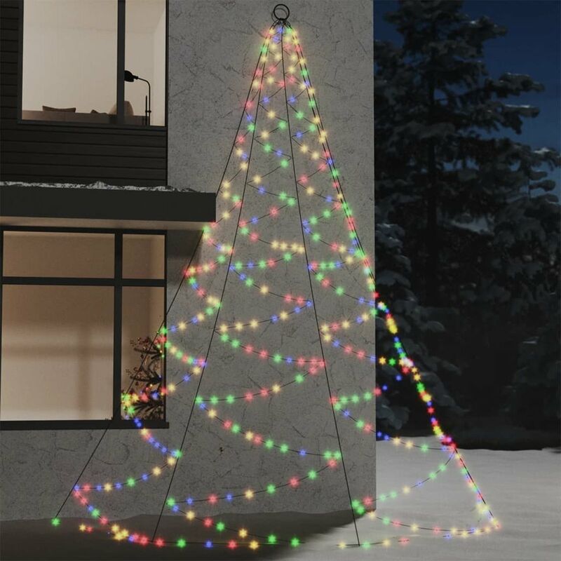 

Happyshopping - arbol de pared con gancho metalico 720 LED colorido 5 m