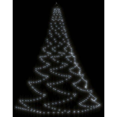 Árbol de pared gancho metal blanco frío 3 m interior/exterior vidaXL