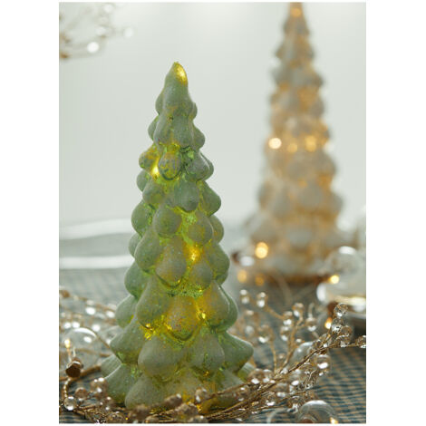 Árbol de vidrio de mercurio artificial con luces LED B