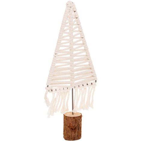 Árbol decorativo de algodón trenzado blanco 13x01x37.5