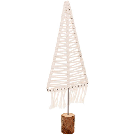 Árbol decorativo de algodón trenzado blanco 15x01x44