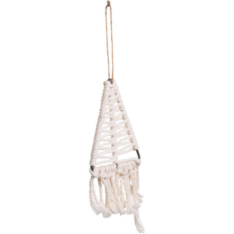 Árbol decorativo de algodón trenzado blanco 8x01x13