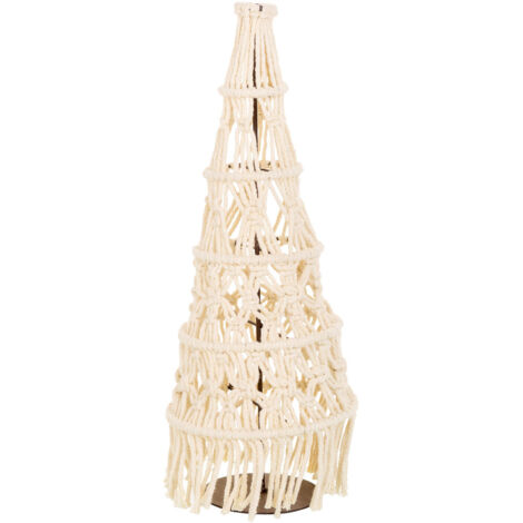 Árbol decorativo de algodón trenzado blanco d18x52