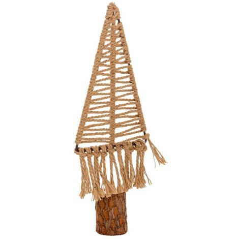 Árbol decorativo de algodón trenzado marrón 13x01x37.5