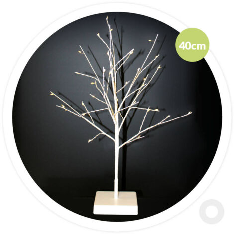 Árbol decorativo LED Cumia 40cm 3xAA Blanco