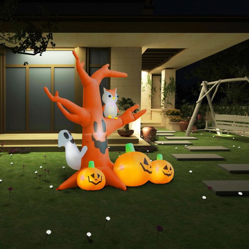 

Árbol fantasma inflable de Halloween con calabazas 6 LEDs 2,6 m