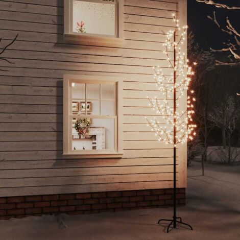 Árbol LED con flor de cerezo 368 LED blanco cálido 300 cm vidaXL